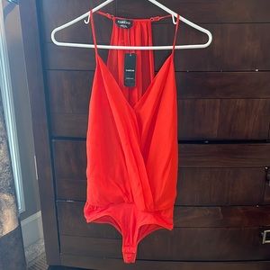 Bebe Red Bodysuit